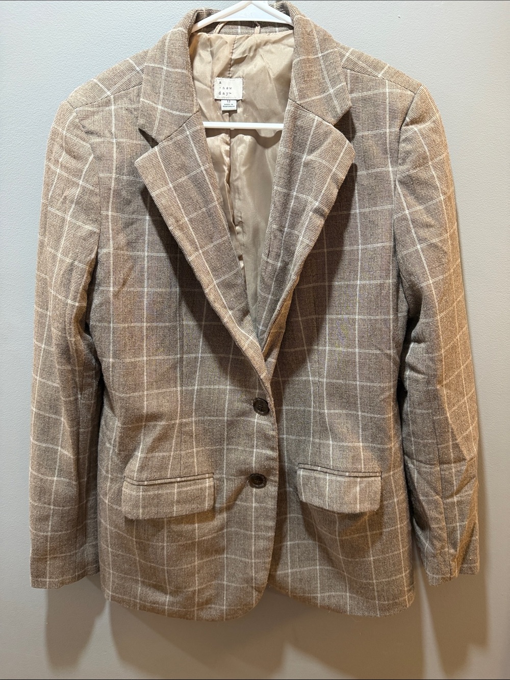 a new day Plaid Blazer Jacket